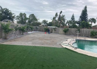 Tampering Half Of Turf Landscaping And In Progress