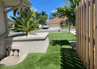 Turf From Side Yard Looking To Front Yard