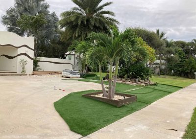 Turf Install In Progress Front Yard