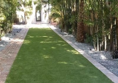 Turf With Landscaping And Rock